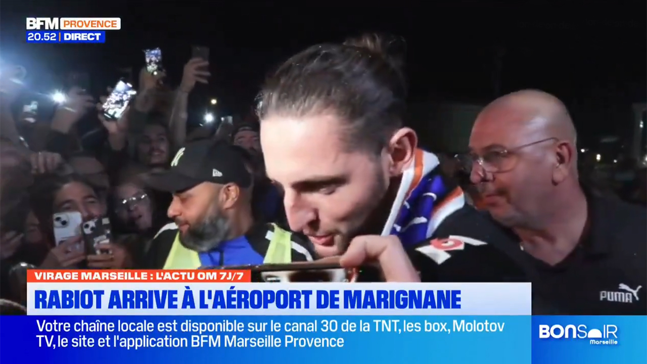 Foot – Mercato OM : les folles images de l’arrivée de Rabiot à Marseille